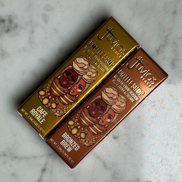 Juvia's Place Coffee Shop Liquid Eyeshadow Set | Café Royale & Bronzed Brew - Picture 1 of 7